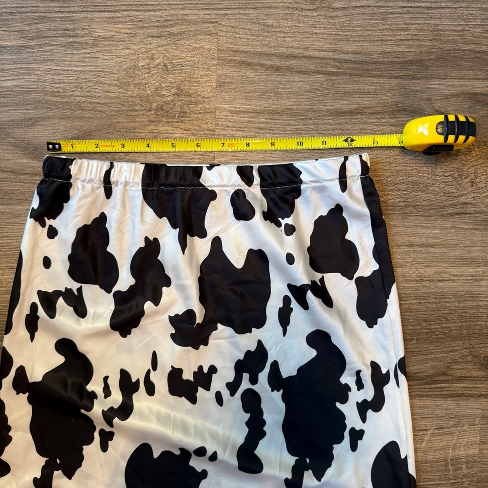 Cow-Print Midi Skirt | Size SMALL - Picture 4 of 4